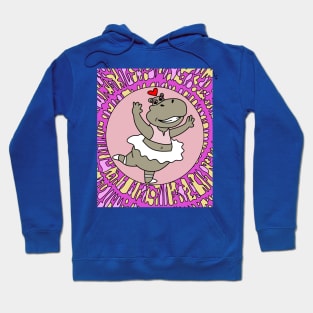 Dancing Ballerina Ballet Hippopotamus Hoodie